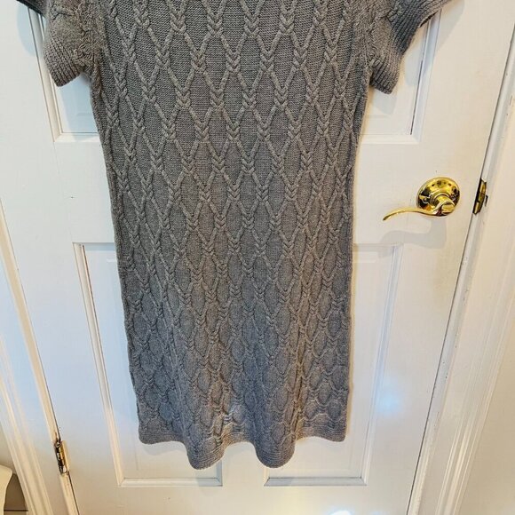 Banana Republic Extra Fine Merino Wool Sweater Cable Knit Sweater Dress Size L - Picture 12 of 16
